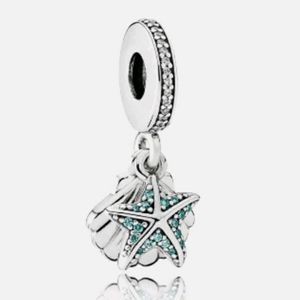 Pandora starfish and shells dangle charm.